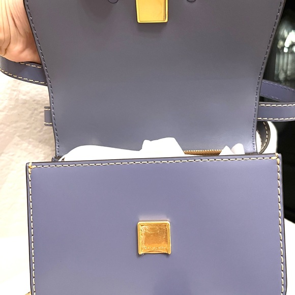 Tory Burch Eleanor Spazzolato Small Convertible Crossbody Bag Dark Lotus - Picture 5 of 8